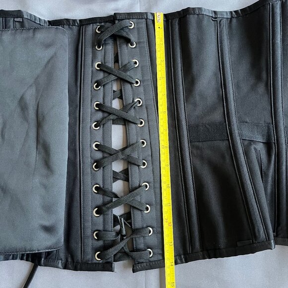 Corset Story Black Waist Training Overbust Corset Womens Size 34 Bones Longline - Picture 6 of 10